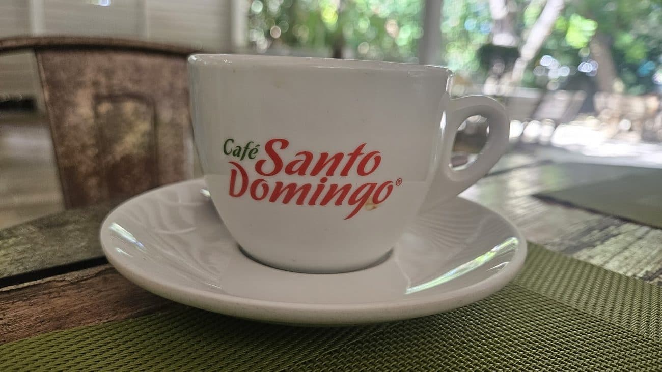 Café Santo Domingo served in a cup and saucer